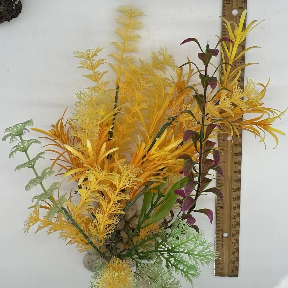 Fish Tank Aquarium Decorations/ Accessories Lot of 10 Colorful Ceramics Grasses